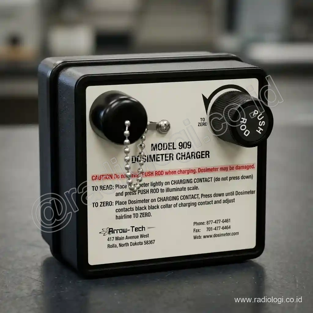 Charger pendose Arrow-Tech Model 909B piezoelektrik tanpa baterai untuk dosimeter saku analog