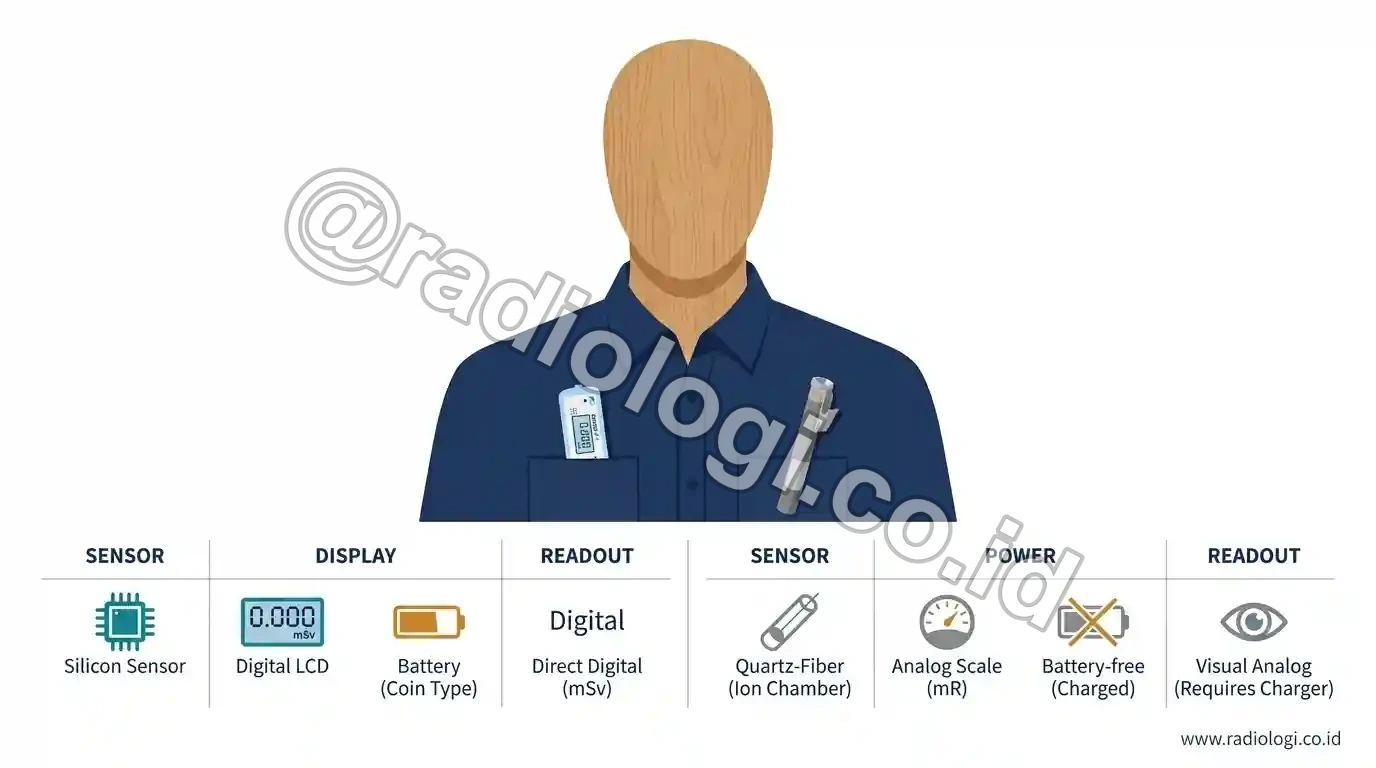 Infografis Skema Teknis Kalibrasi Dosimeter Perorangan Elektronik