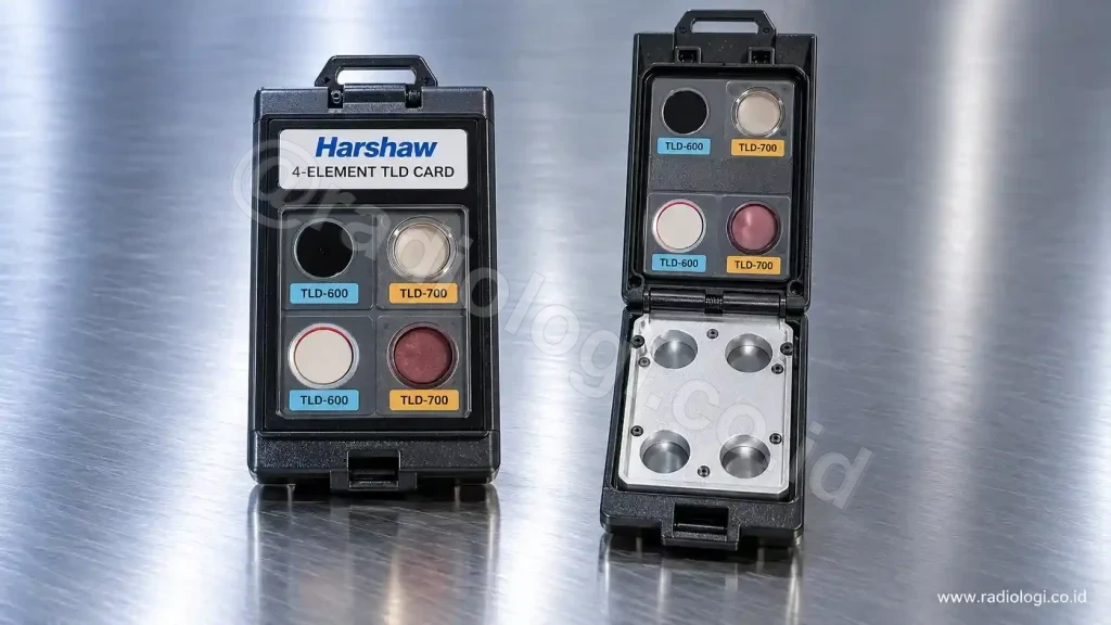 Kartu dosimeter TLD Harshaw LiF untuk pemantauan radiasi neutron dan foton