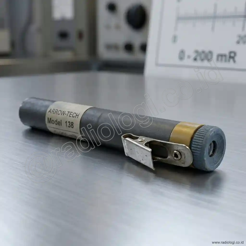 Pocket dosimeter Arrow-Tech W-138 kamar ionisasi serat kuarsa 0-200 mR