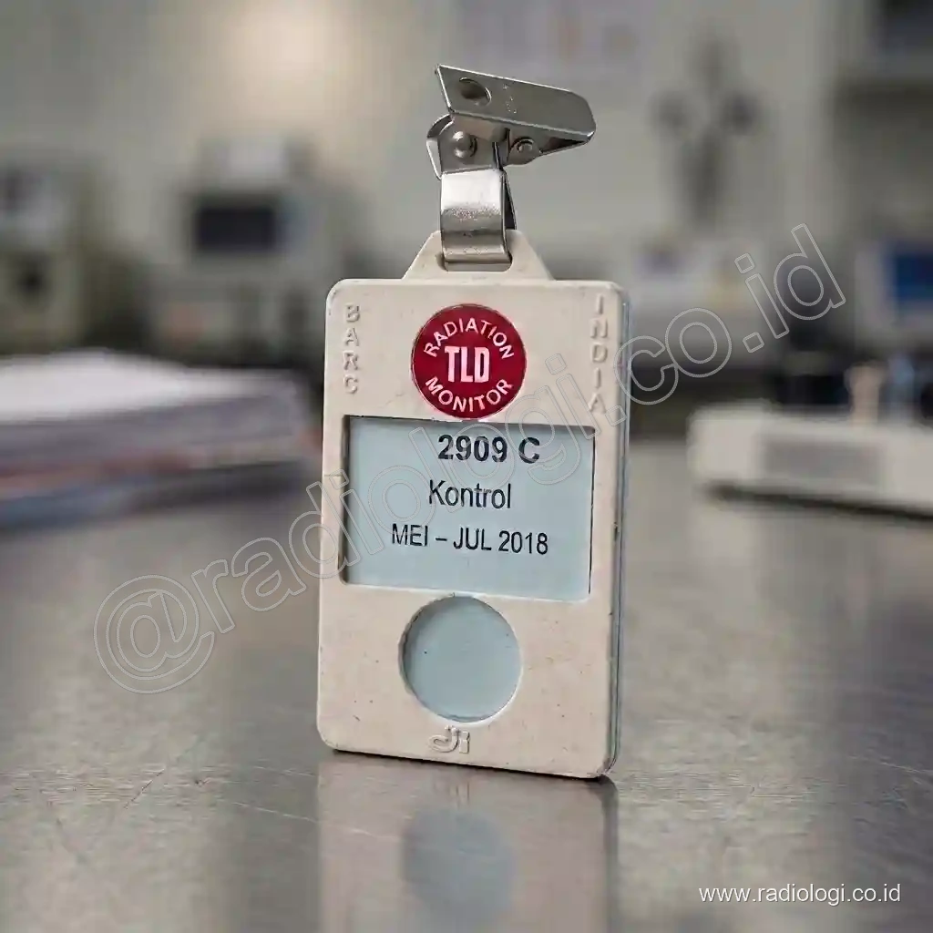 TLD Badge BARC 3-Disc dosimeter badan CaSO4:Dy monitoring radiasi pekerja